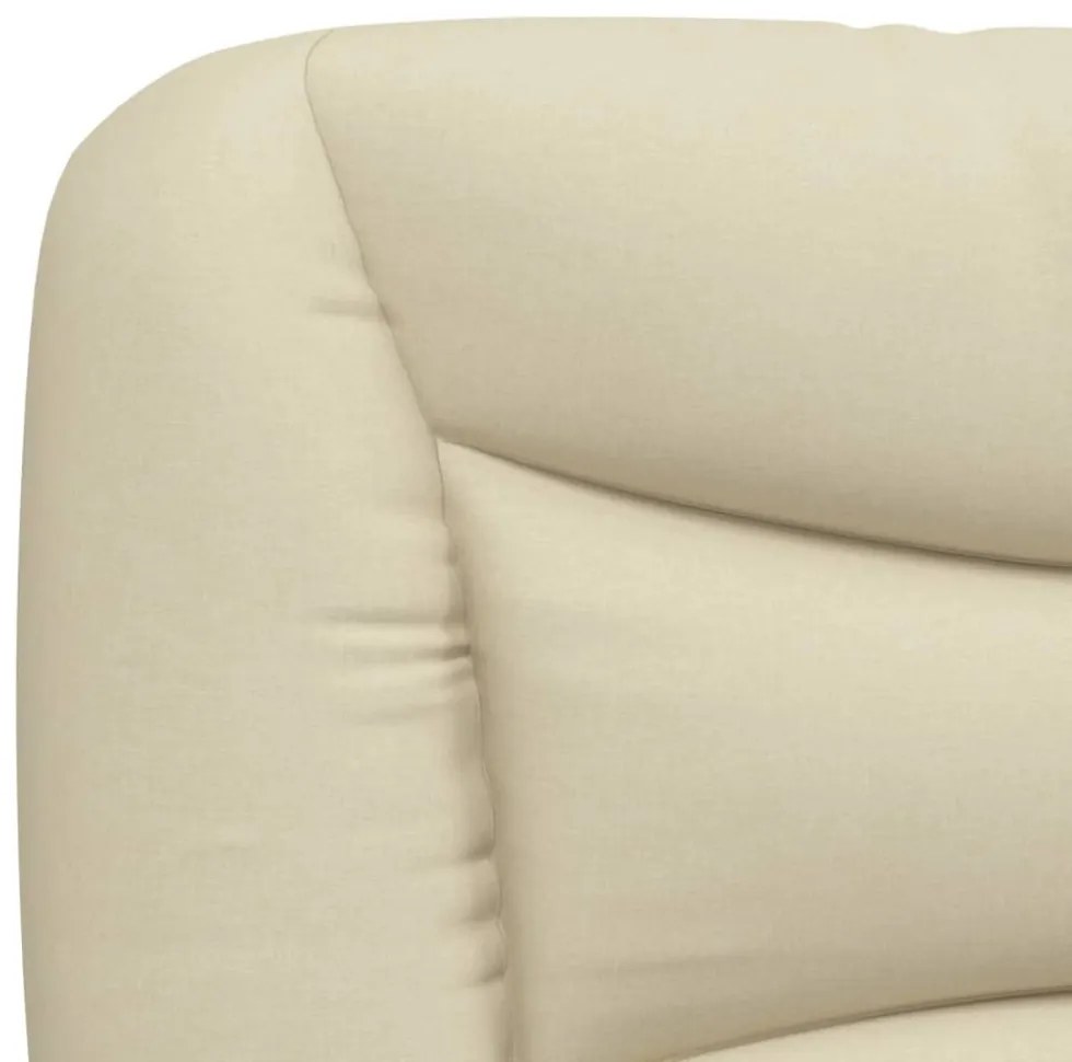 krémszínű szövet ágykeret matrac nélkül Hvar 140 x 200 cm