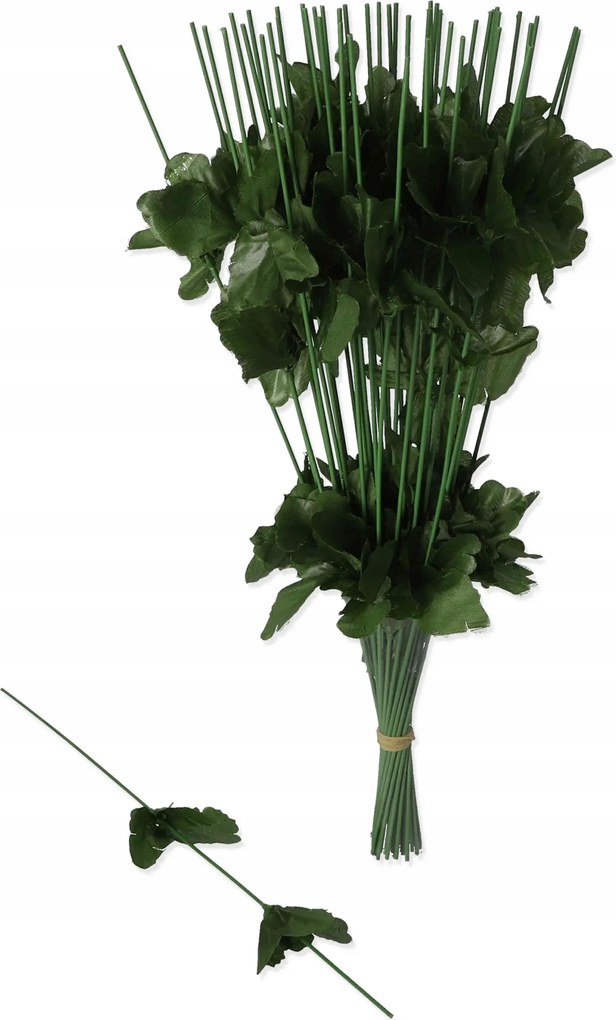 12x Drót drót művirág szár levelek gally 12db