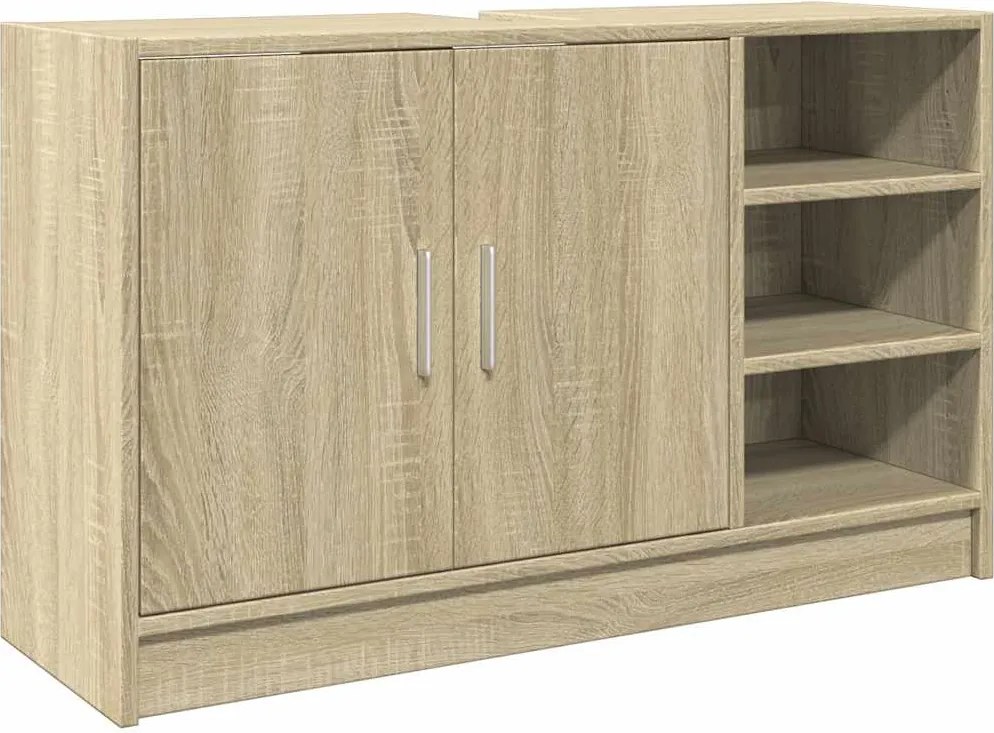 vidaXL sonoma tölgy színű szerelt fa mosdószekrény 90 x 29 x 55 cm