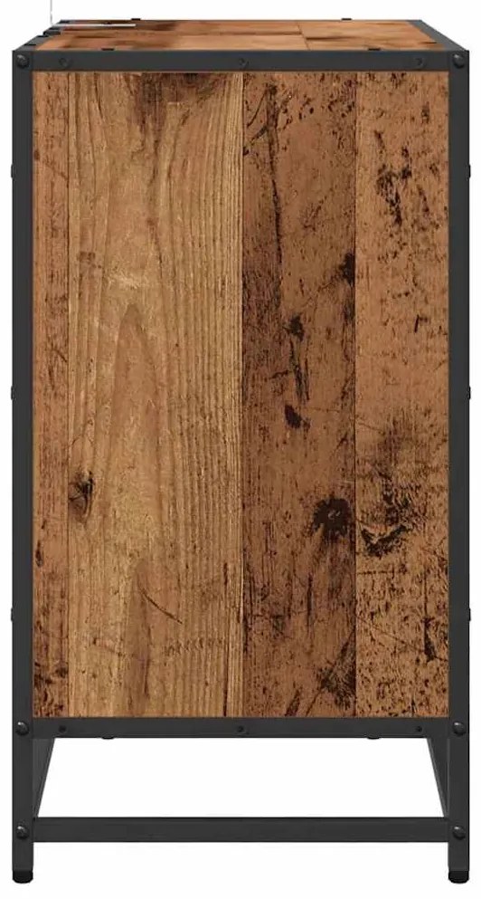 Fürdőszobai mosdószekrény fiókkal Régi fa 65 x 33 x 60 cm