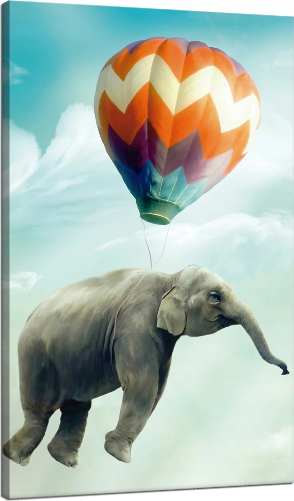 Vászonkép Absztrakt Repülő elefánt Művészet 70x120 cm