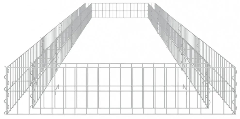horganyzott acél gabion magaságyás 500 x 100 x 20 cm