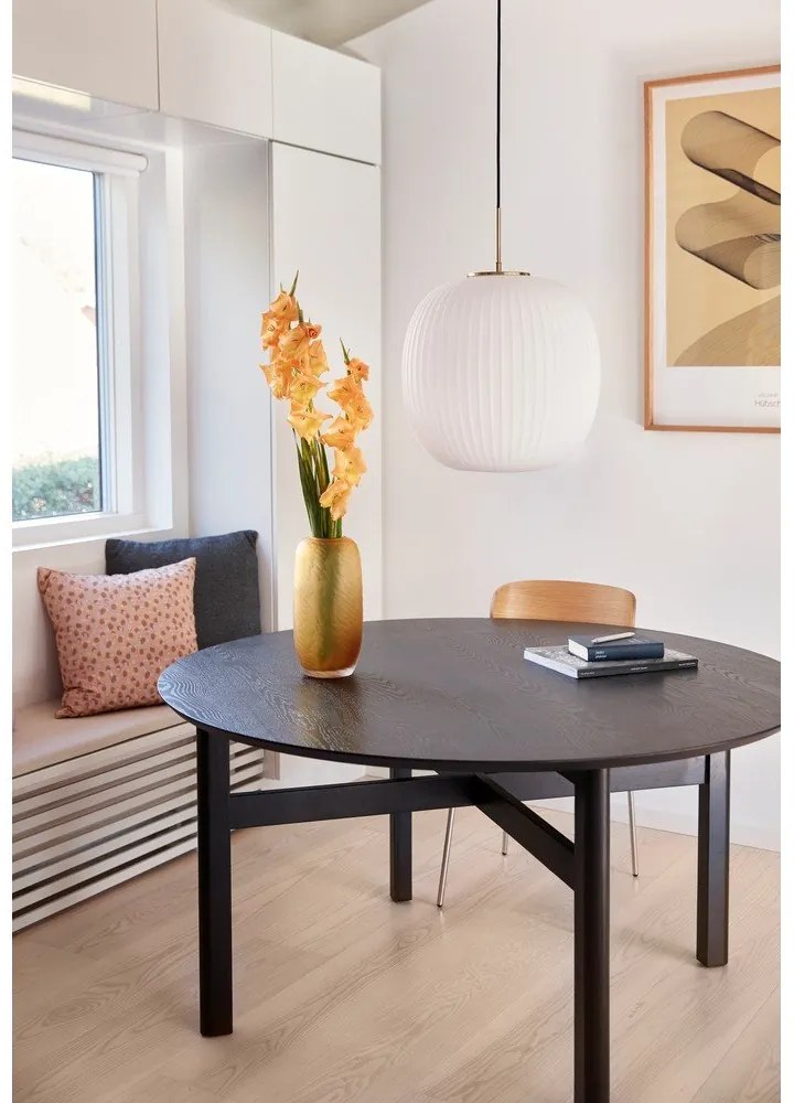 Fekete kerek étkezőasztal ø 140 cm Fjord – Hübsch