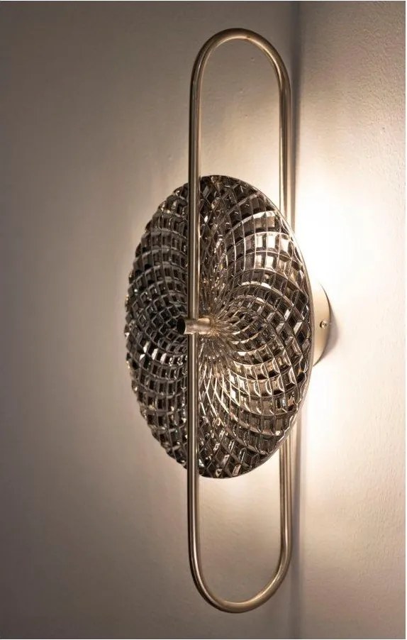 Ezüstszínű fém fali lámpa Silvery – Mauro Ferretti