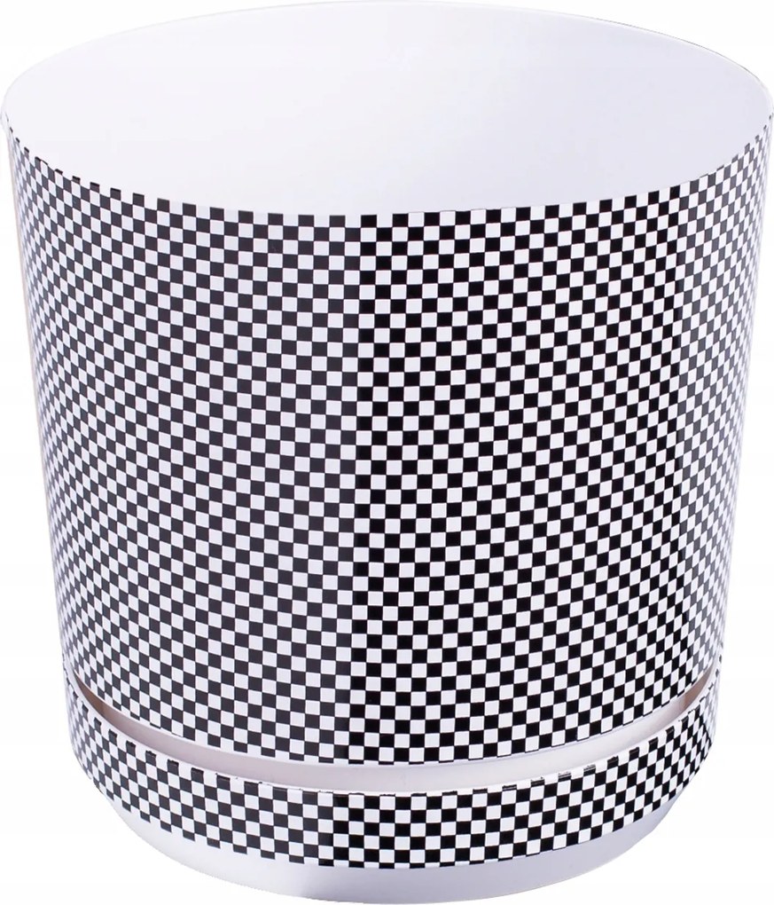 Virágtartó Dekor átm. 21 cm színes kockás