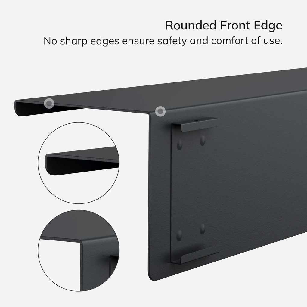 Fali polc JOANNE 400 mm, antracit