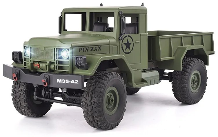 1:16 Rc Amerikai Katonai 4WD Teherautó M35-A2 Modell 2.4Ghz Jó kidolgozás RTR Azonnal használható