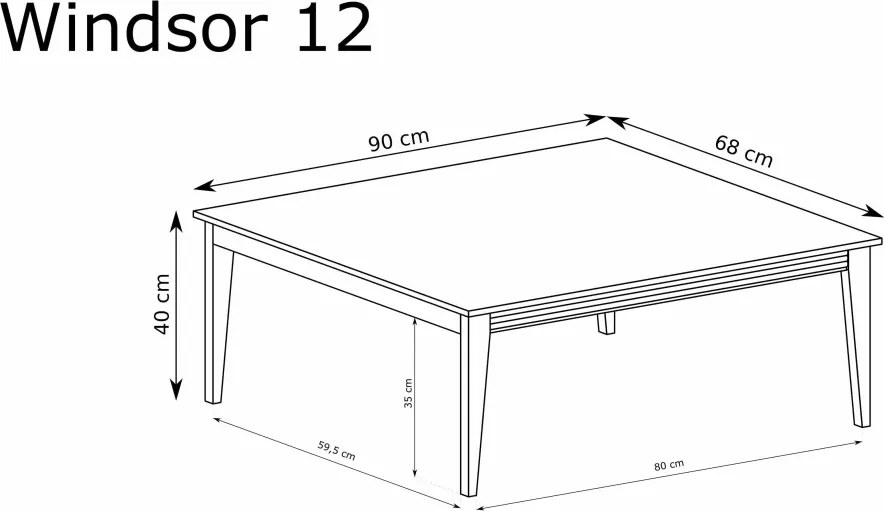 Aldabra Windsor W-12 étkezőasztal, kasmír / természetes tölgy