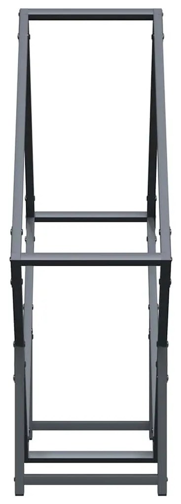 antracitszürke hidegen hengerelt acél tűzifatároló 80x25x80 cm