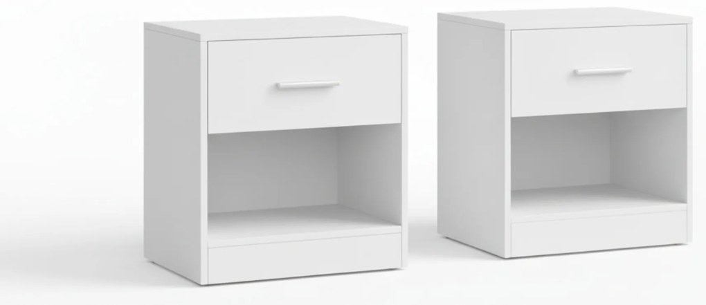 Éjjeliszekrények NOVERA szett 2 db 39x28 cm, fehér