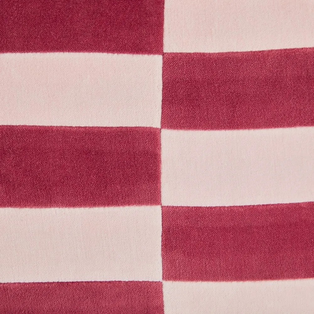 CHECKER VELVET párna 40x60cm , piros