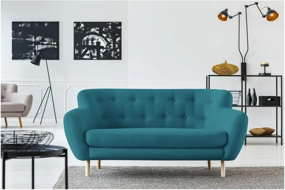 London türkizkék kanapé, 162 cm - Cosmopolitan design