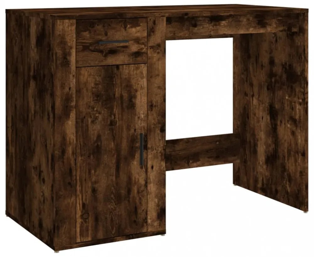 füstös tölgy színű szerelt fa íróasztal 100x49x75 cm