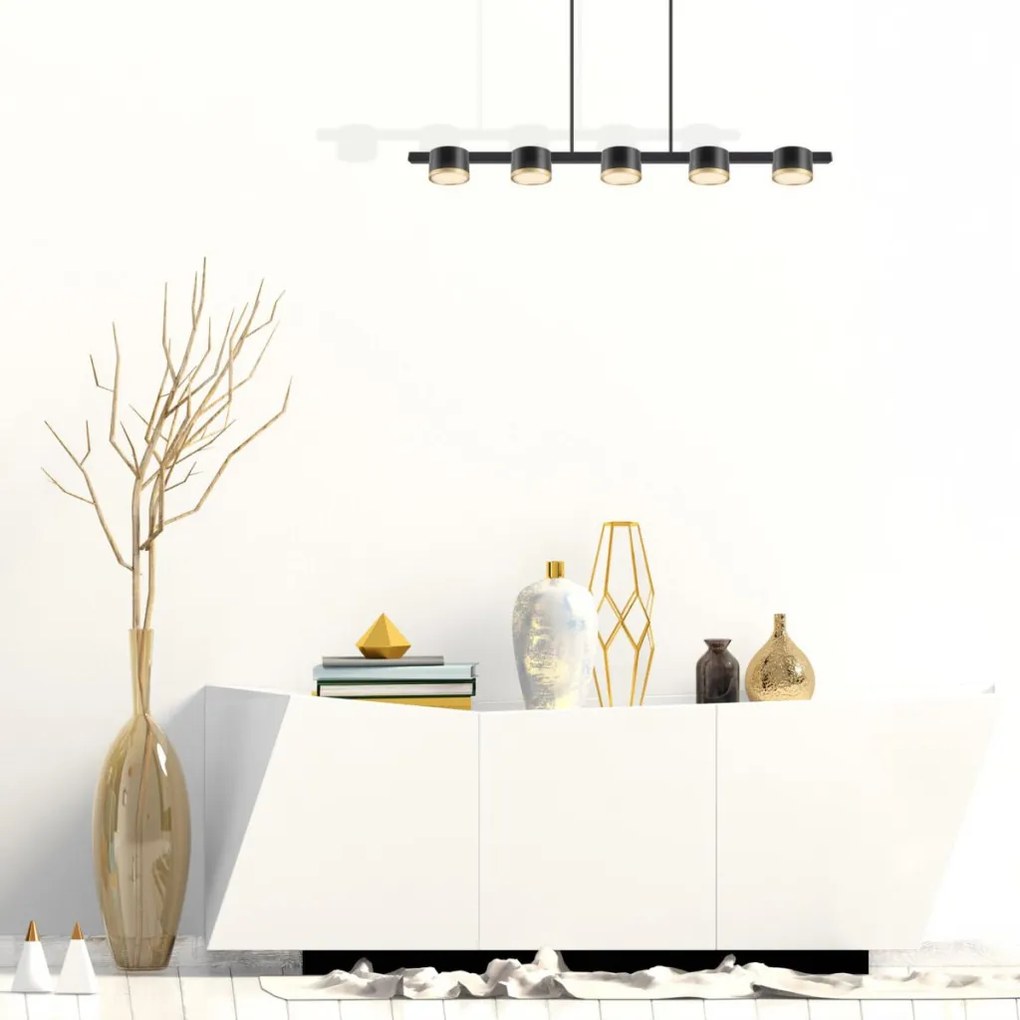 POLUX 328076 MIRELLA Modern Led Függesztett Lámpa Fekete, Arany GX53 IP20