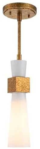 Elstead KRISTY-MP-DG-OPAL - KRISTY rúdon függő csillár 1xE27/40W/230V átm.15,2cm rézszínű