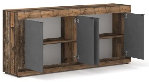 RUNEA komód sötétbarna/antracit