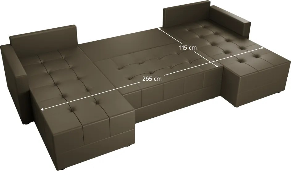 Univerzális ülőgarnitúra, barna, DUAN U UNI