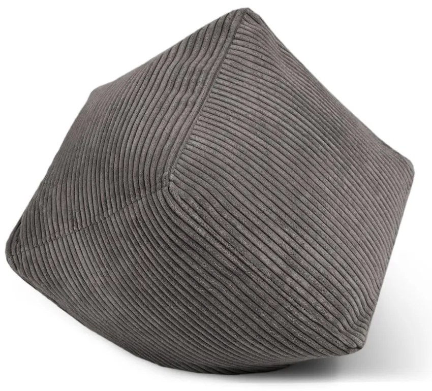 Világosszürke kordbársony babzsákfotel Up! MooG – SLOWDOWN