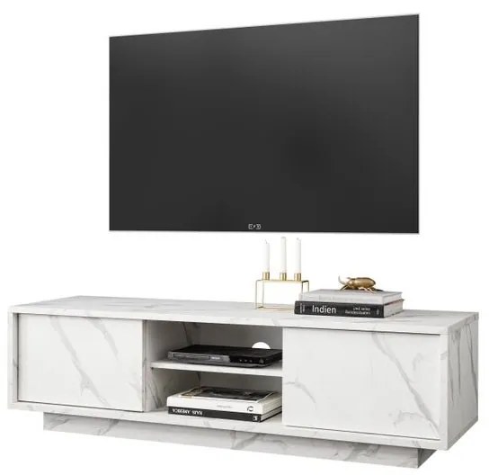 Carrara TV állvány fehér márvány 139cm