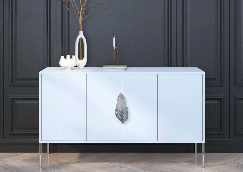 Merlin komód fehér ezüst 138cm