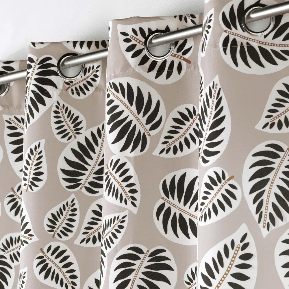 Fekete-bézs függöny 140x260 cm Alma – douceur d'intérieur