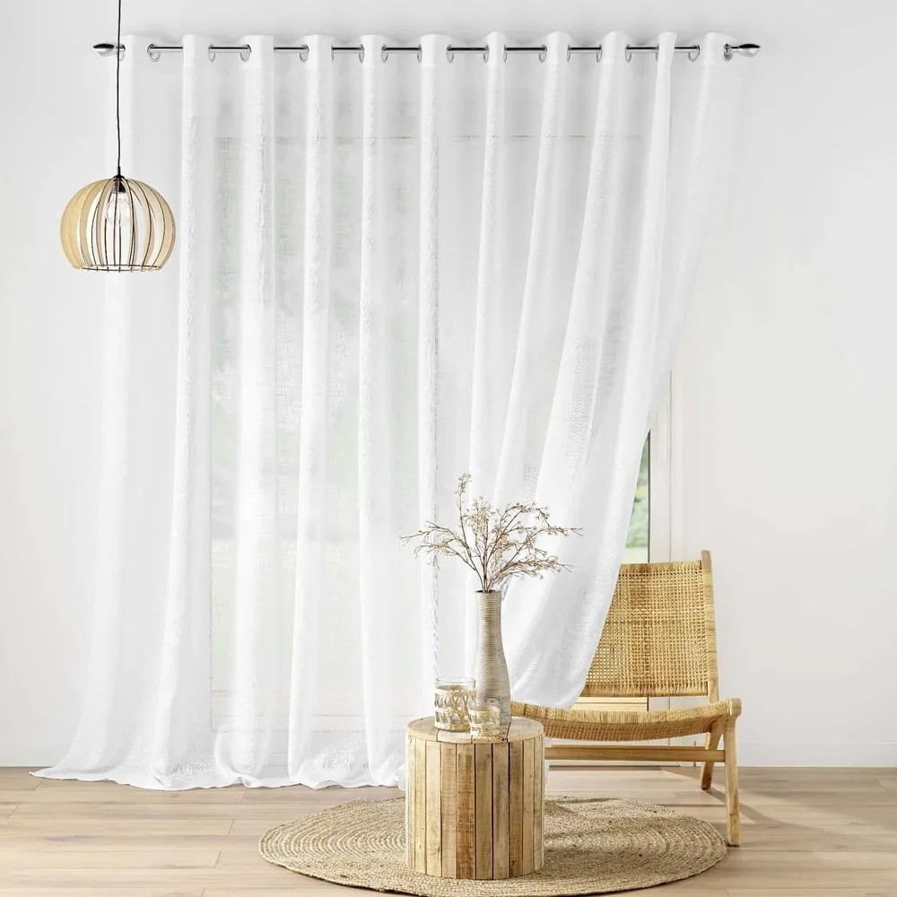 Fehér fényáteresztő függöny 400x240 cm Haltona – douceur d'intérieur