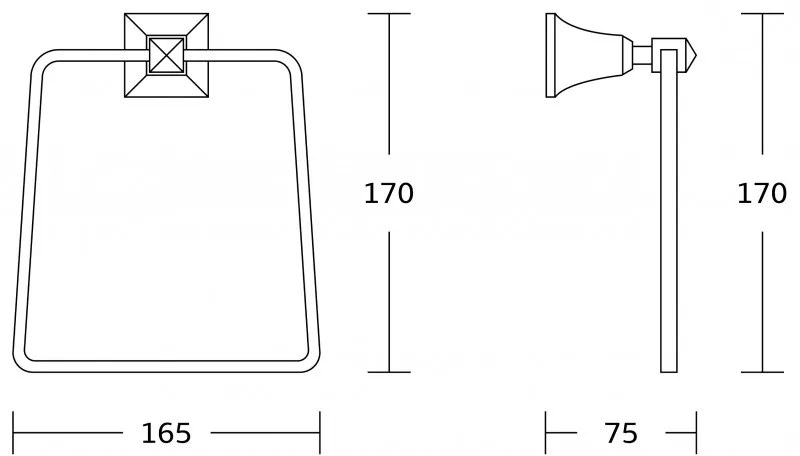 Mexen kiegészítők, Dalia törölközőtartó, arany, 7017332-50