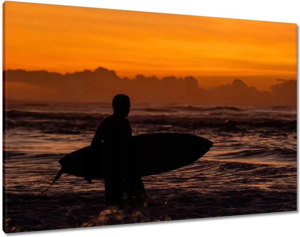 Vászonkép 100x70 Szörfözés nyáron Zanzibár