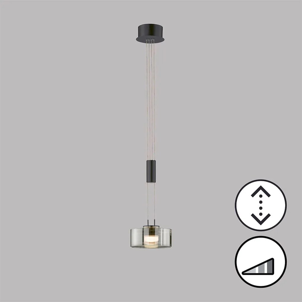 Fischer & Honsel modern függeszték lavin bézs fekete szürke fhl61094