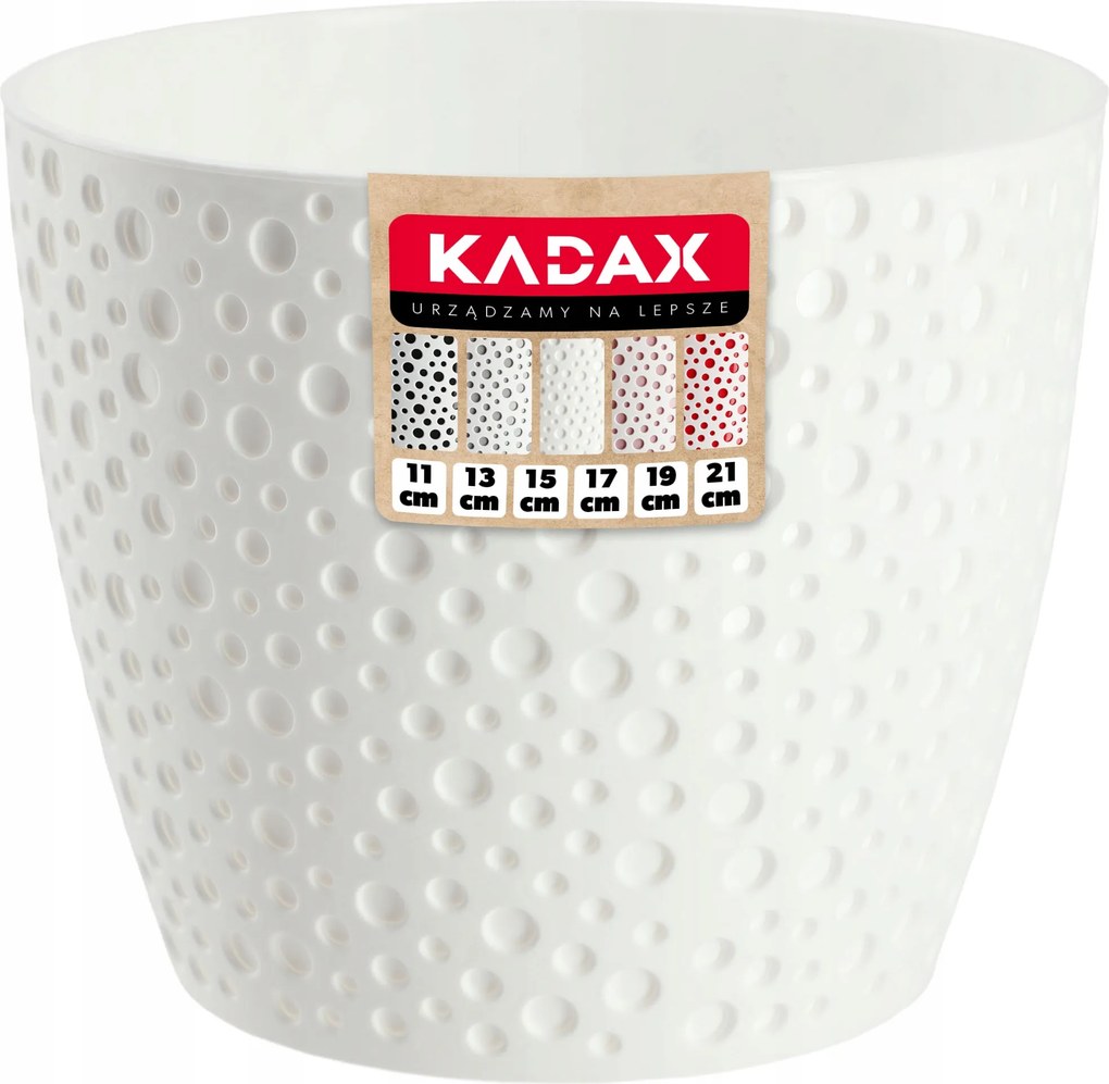 Virágtartó Fedő Kerek Virágágyás Műanyag 19 cm Fehér