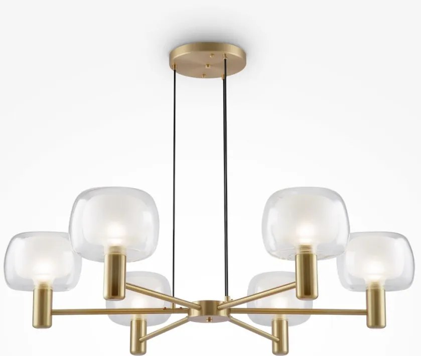 MAYTONI MOD411PL-06G VISION Glamour Csillár Átlátszó, Arany E14 IP20