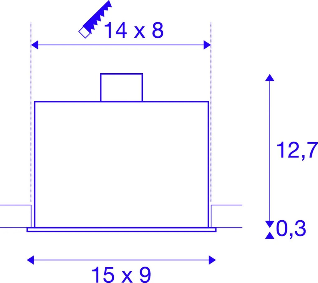 SLV KADUX 115521 Beépíthető spotlámpa 2x50W/GU10 IP20