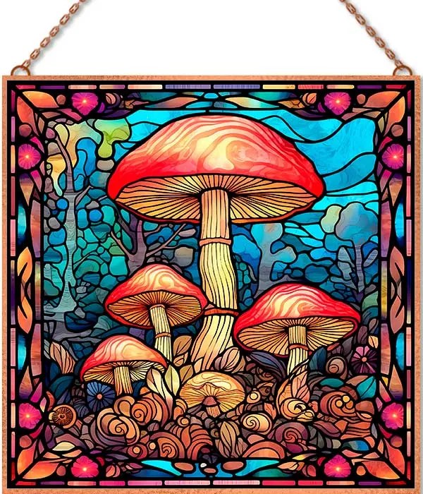 Mushrooms üvegkép, falikép