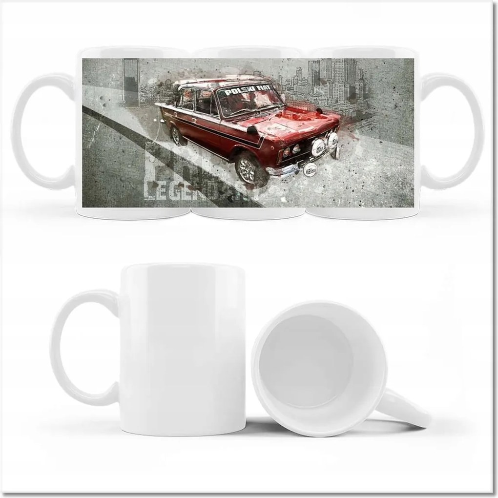 Fényképes bögre Piros Nagy Fiat 125p