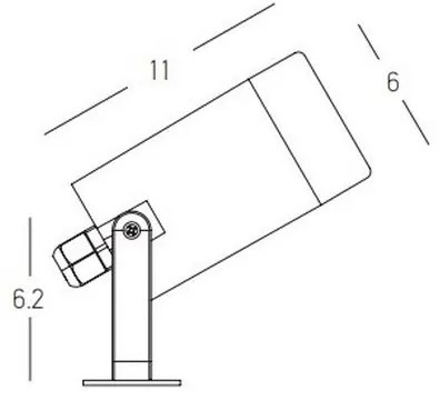 Zambelis E311 - Kültéri lámpa 1xGU10/7W/230V IP54