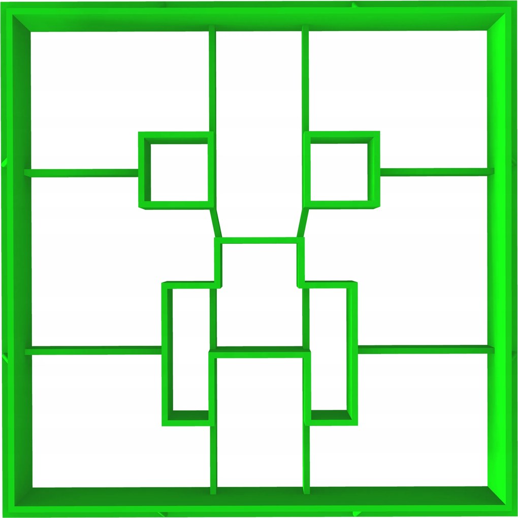 Forma Lyukasztó Sütemény- és Mézeskalácsvágó Minecraft Creeper Arc