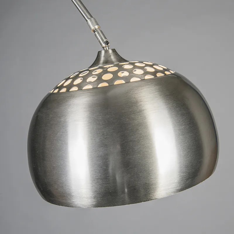 Acél ívlámpa fém búrával 33 cm állítható - XXL