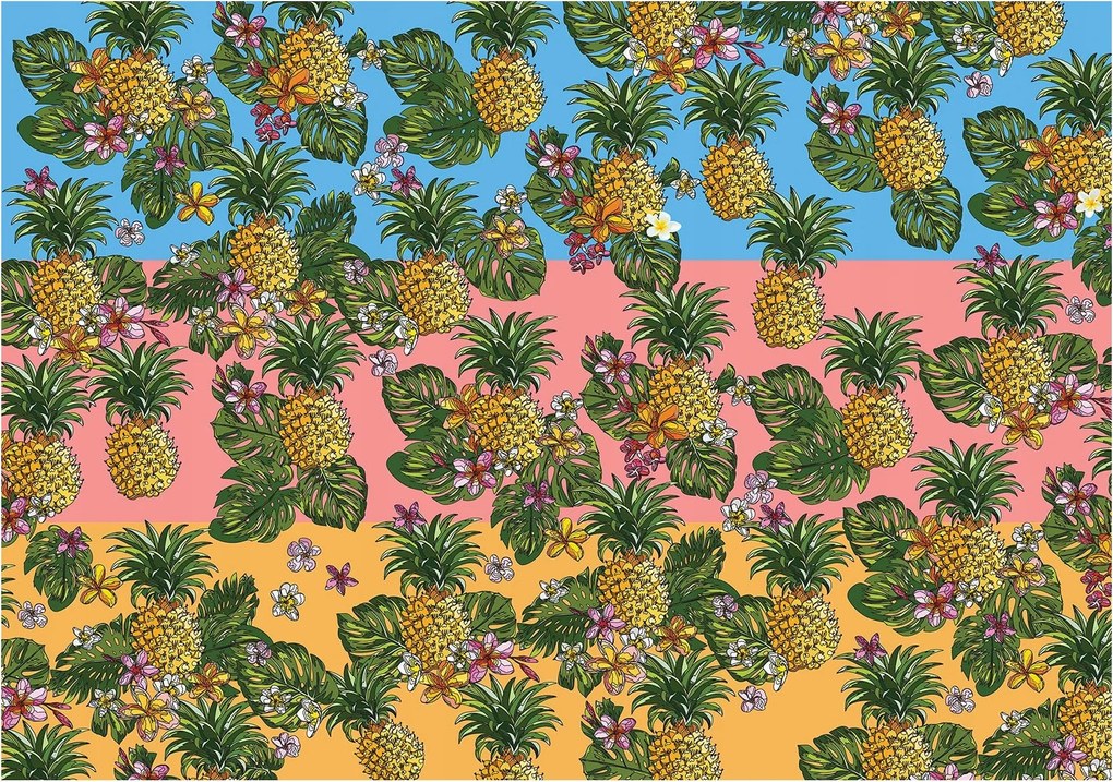 Fotótapéta Trópusi ananász vinil levelek 416x254 +ragasztó