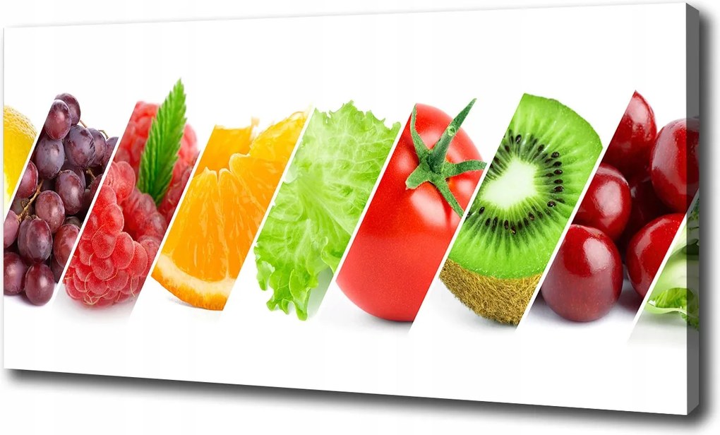 Vászonkép Gyümölcsök és zöldségek 100x70 cm