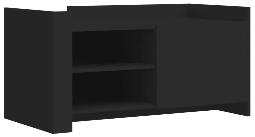 Fekete szerelt fa dohányzóasztal 100 x 50 x 50 cm