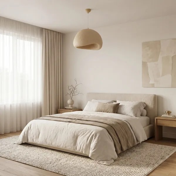 BRILAGI - WABI SABI zsinóros csillár 1xE27/40W/230V, átm. 50 cm, bézs