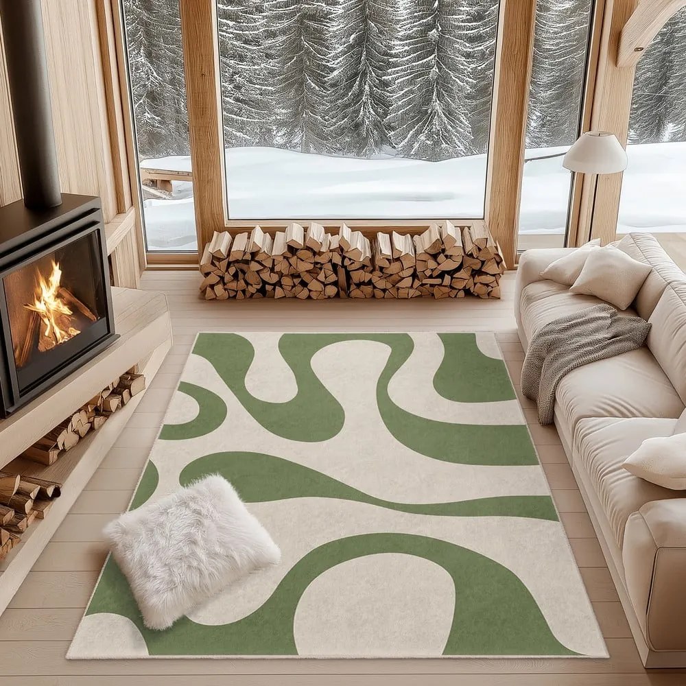 Zöld mosható szőnyeg 60x100 cm Matcha Latte – Mila Home