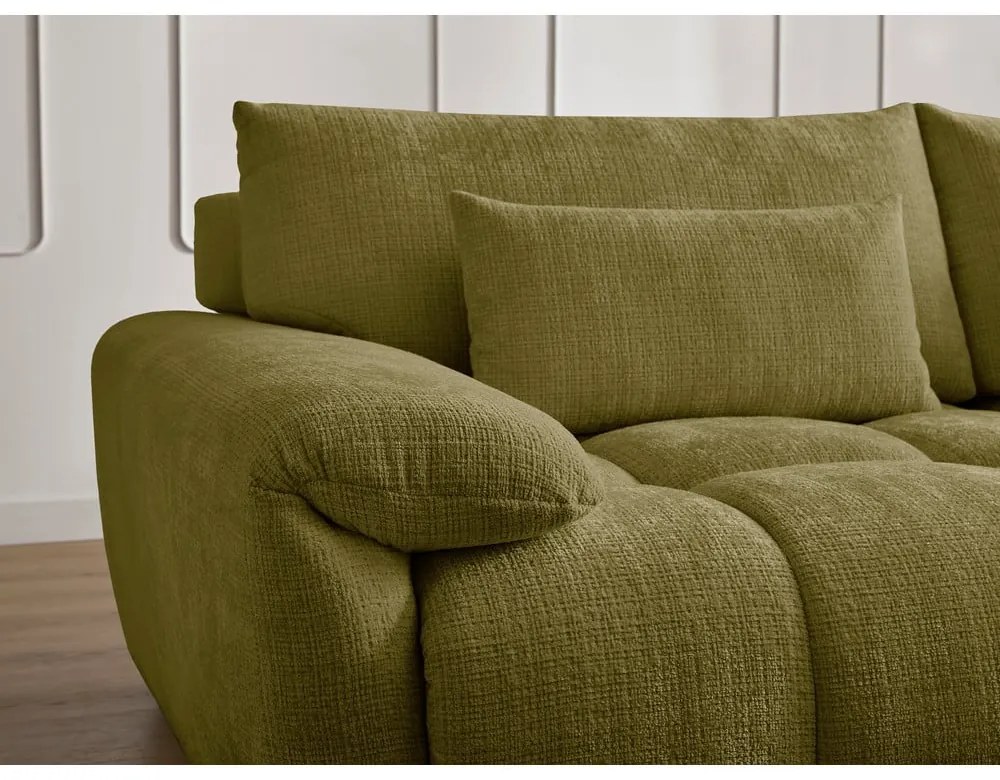 Zöld zsenília kanapé 264 cm Ivane – Bobochic Paris