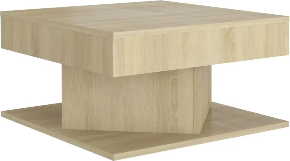vidaXL sonoma tölgy színű szerelt fa dohányzóasztal 57 x 57 x 30 cm