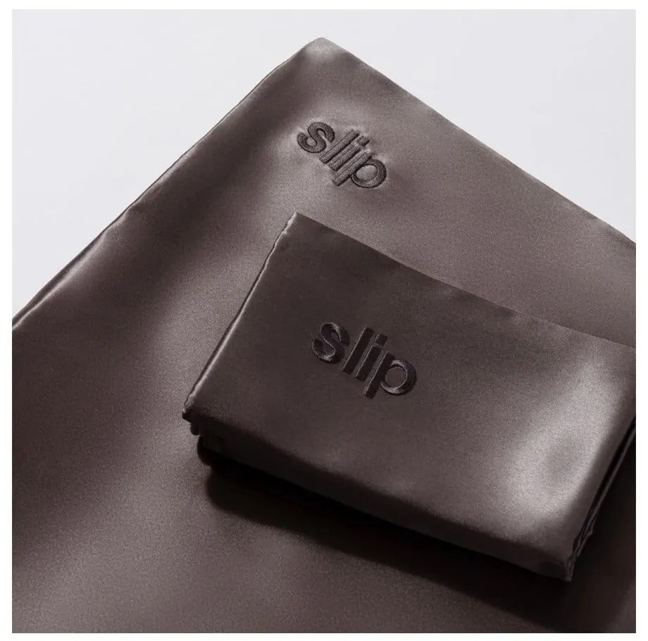 Selyem párnahuzat 51x76 cm Charcoal – slip