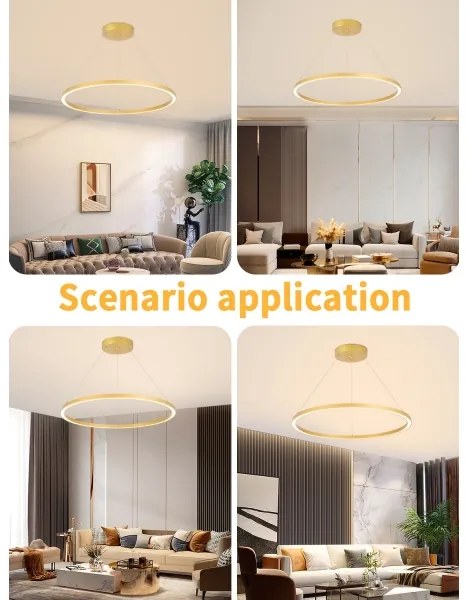 Immax NEO 07159-G80 - LED Dimmelhető csillár FINO LED/60W/230V Tuya arany + távirányító