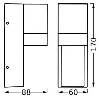 Ledvance - Kültéri fali lámpa ISIDOR 1xGU10/35W/230V IP65