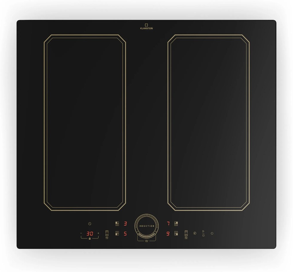 Klarstein Victoria 4 Flex, indukciós főzőlap, beépített, 7000 W, Flexzone, időzítő
