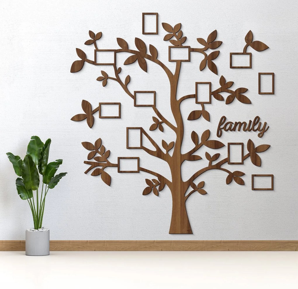 DUBLEZ | Fali fa dekoráció képkeretekkel – Family