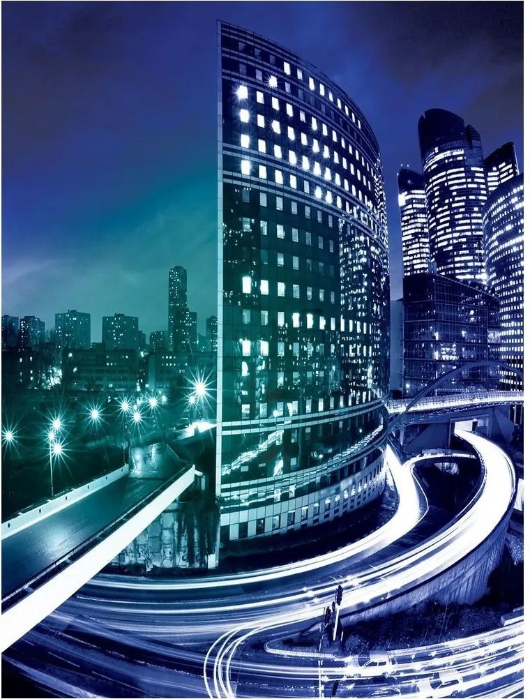 Fotótapéta város éjszaka utca fotótapéta 206 x 275